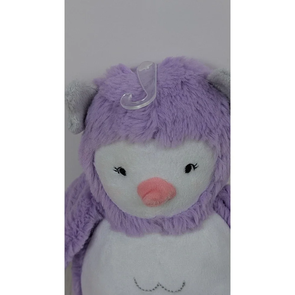 Carter's Plush Toy Purple White Owl Stuffed Animal Soft Baby toy